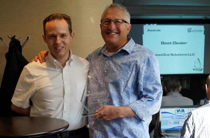 Mike Dixon of NestOne with Martin Bailey, General Manager of JETCAM