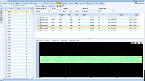 Composite material location, life and consumption tracking and nesting software